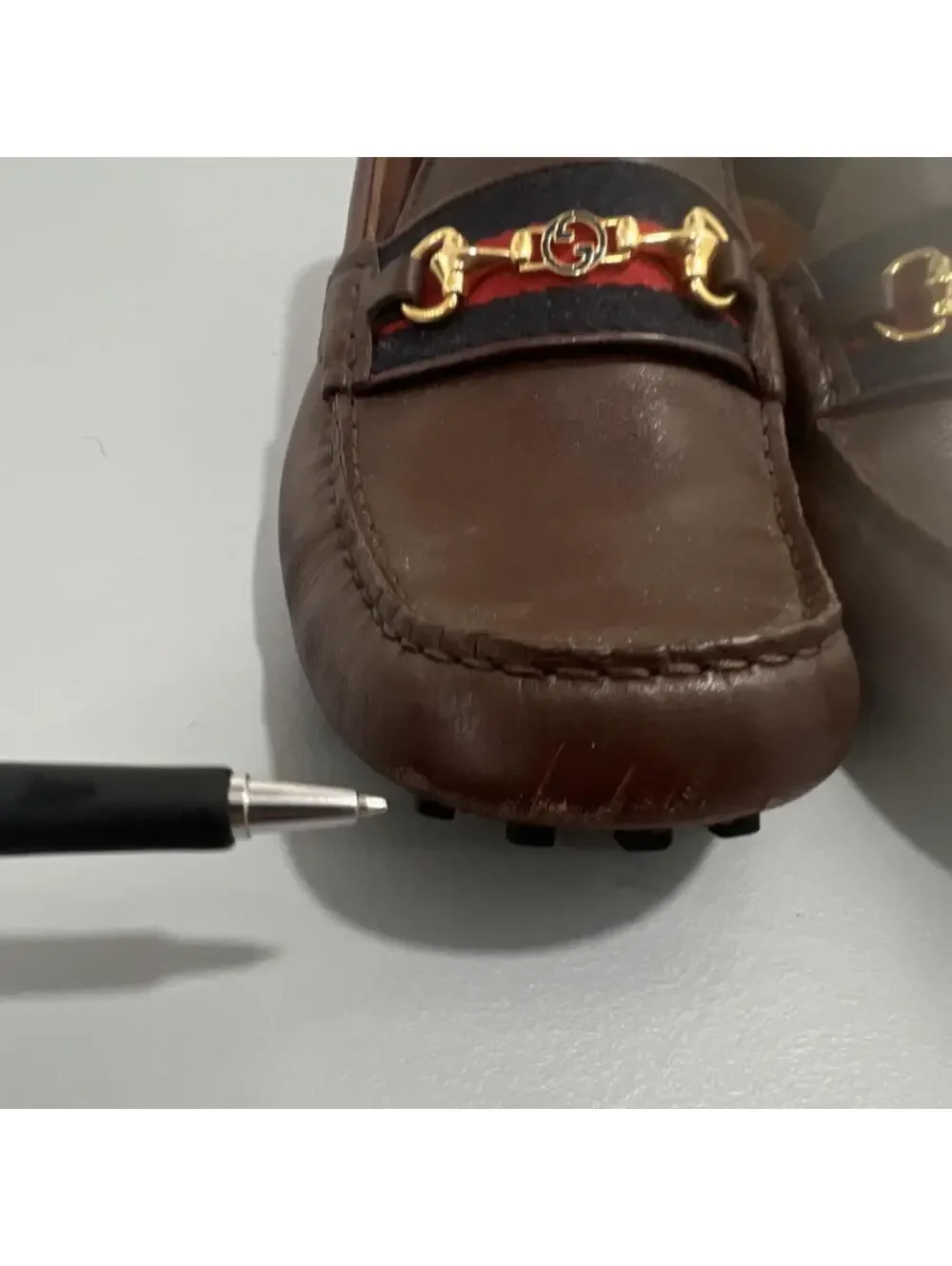 Gucci Men's Brown Buckle Leather Loafer Shoes SIZE 10 $1,089 - Picture 4 of 9